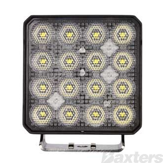 LED Work Light Square 10-30V 16x6W <94W <7400lm Flood Beam TMT IP67