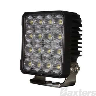 LED Work Light Square 10-30V 16x6W <94W <7400lm Flood Beam TMT IP67