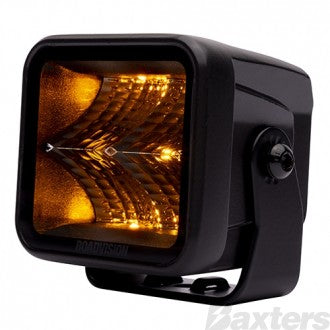 LED Work Light Square 10-30V 4x4W 18W 551lm Flood Beam IP67 Amber