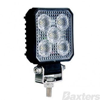 LED Work Light Square Compact 10-30V 5x1W 5W 516lm Flood Beam IP67