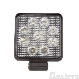 LED Work Light Square 10-30V 9x1.5W 10W 958lm Flood Beam IP67