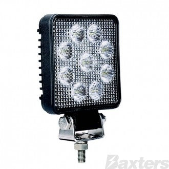 LED Work Light Square 10-30V 9x1.5W 10W 958lm Flood Beam IP67